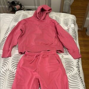 Zara Pink Hoodie and Sweatpants Set